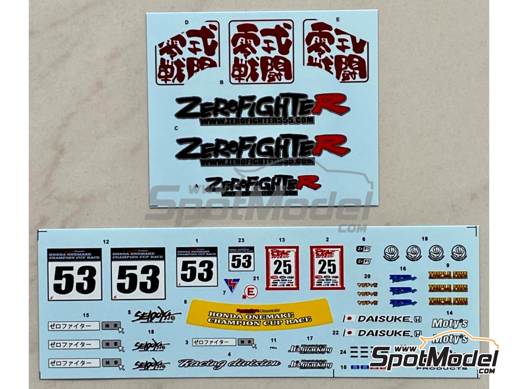 SK Decals SK24196: Marking / livery 1/24 scale - Honda Civic EF9